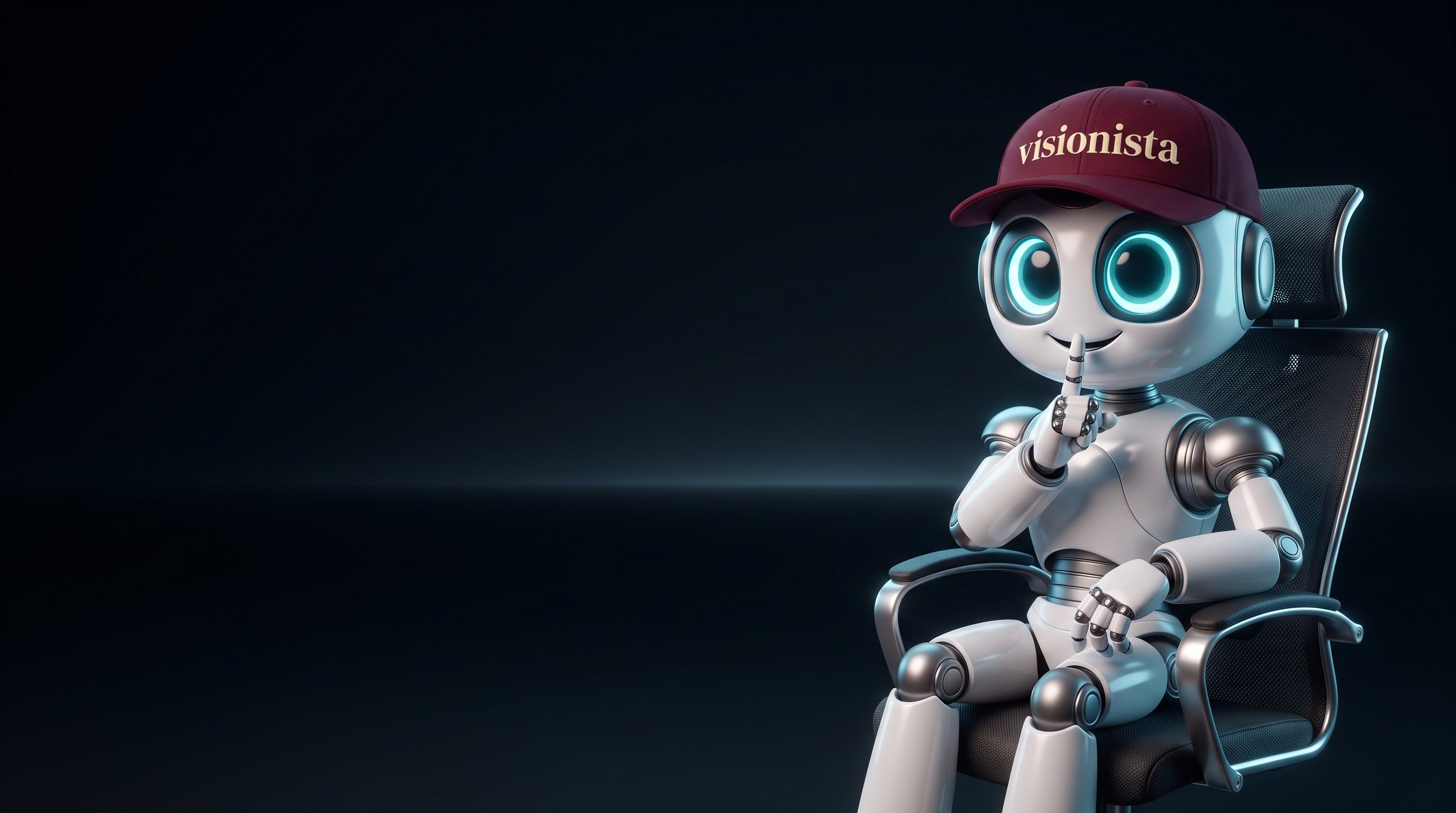 Kleiner Roboter mit visionista-Cappy